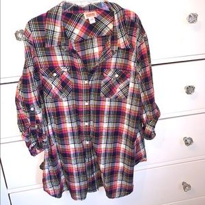 Mossimo plaid button down